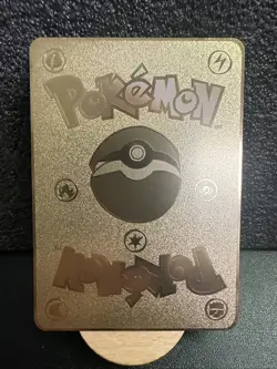 Mario Pikachu Gold Metal Pokemon Card - Collectible Fan Art & Display Piece - Image 2