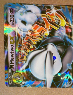 Pokemon M Mega Mewtwo EX Ultra Rare Holo TCG Card 63/162 - Image 2