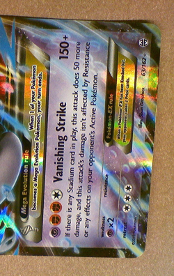 Pokemon M Mega Mewtwo EX Ultra Rare Holo TCG Card 63/162 - Image 3