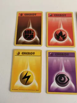 POKEMON ENERGY CARDS X 6, BASE SET 1999 WOTC. - Image 2
