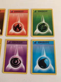 POKEMON ENERGY CARDS X 6, BASE SET 1999 WOTC. - Image 3