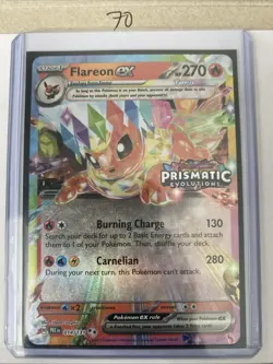 Flareon ex - (Prismatic Evolutions Stamp) 014/131 Miscellaneous Cards & Products - Image 1