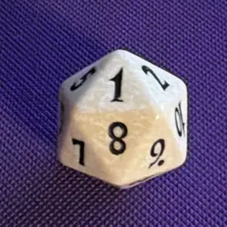 MTG Magic the Gathering White Coldsbap d20 CCG single die. - Image 2