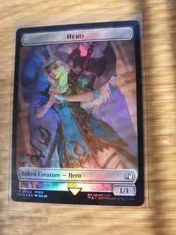 Treasure 23 / Hero 9 Final Fantasy Token (FIN) MTG Foil NM - Image 1