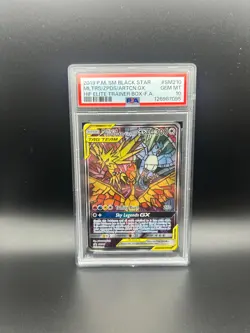 Pokemon Moltres Zapdos Articuno GX Full Art Promo SM210 Hidden Fates PSA 10 MINT - Image 1