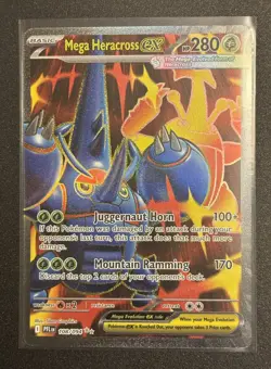 Mega Heracross ex Ultra Rare 108/094 Phantasmal Flames Full Art Holo Pokemon TCG - Image 1