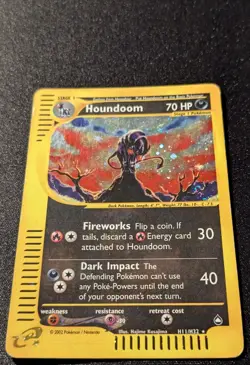 Pokemon AQUAPOLIS - #H11/H32 Houndoom - Holo - ENG - Moderately Played - Image 4