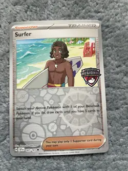 Surfer 187/191 Pokemon Regional Championship Stamped Promo Surging Sparks - Image 1