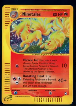 Pokemon AQUAPOLIS - #H19/H32 Ninetales - Holo - ENG - Moderately/Lightly Played - Image 1