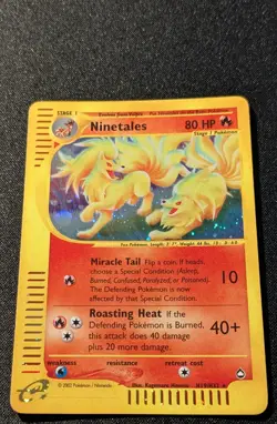 Pokemon AQUAPOLIS - #H19/H32 Ninetales - Holo - ENG - Moderately/Lightly Played - Image 4