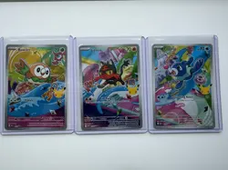 Pokemon TCG First Partner Illustration Collection Series 1 Rowlet/Litten/Popplio - Image 1