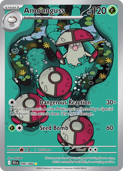 Pokemon TCG Amoonguss 096/086 Illustration Rare Scarlet & Violet Black Bolt NM/M - Image 1