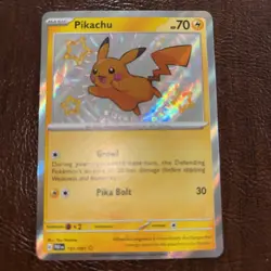 Pikachu - Shiny Rare Holo SV: Paldean Fates 131/091 LP Pokemon TCG - Image 1