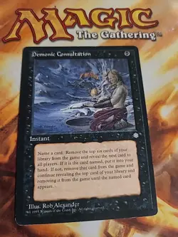 MTG Magic the Gathering - Demonic Consultation - Ice Age - LP - Image 1