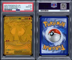 NEW CERT Mega Charizard X ex 130/094 Pokemon Phantasmal Flames Hyper Rare PSA 10 - Image 1