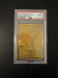 ✅ PSA 10 • Mega Charizard X ex 130/094 Gold Hyper Rare Pokemon Phantasmal Flames - Image 1