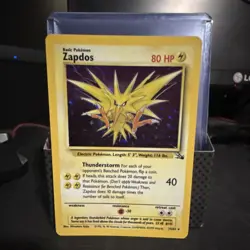 Pokemon Zapdos 15/62 Base Set Holo Rare Basic 80 HP Card English 1999 - Image 1