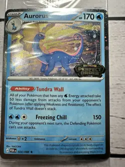 Aurorus Promo Card Cosmo Holo Pokemon Perfect Order Stamped 024/088 Sealed! - Image 2