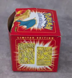 1999 Pokemon CHARIZARD 23k Gold Plated Trading Card Burger King Red Box - Image 4