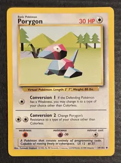PORYGON - 39/102 - Base Set - Pokemon Card - NM HP 30 - Image 1