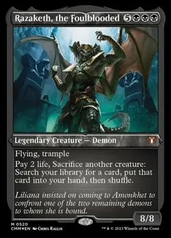 1 x Razaketh, the Foulblooded - Foil Etched - Commander Masters - NM-Mint - MTG - Image 1