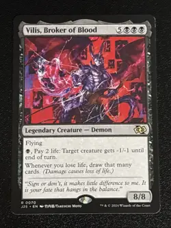 MTG Foundations Jumpstart Vilis, Broker of Blood Anime 0070 NM Rare - Image 1
