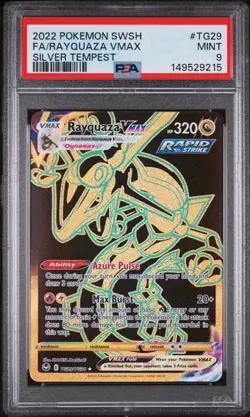 2022 POKEMON SWORD & SHIELD #TG29 FA/RAYQUAZA VMAX SILVER TEMPEST PSA 9 - Image 1