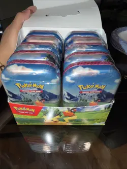 Pokemon Ascended Hero’s Mini Tin Display 10 Tins Sealed - Image 2