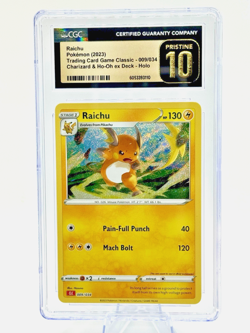 2023 Pokemon TCG Classic English HOLO Raichu 9/34 CGC 10 PRISTINE Charizard Deck - Image 1