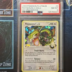 2009 Pokemon Platinum Rayquaza 8/147 Cracked Ice PSA 8 Near Mint - Image 1