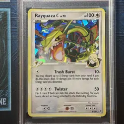 2009 Pokemon Platinum Rayquaza 8/147 Cracked Ice PSA 8 Near Mint - Image 2