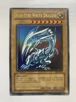 YuGIOh - 1st Edition SDK-001 Blue Eyes White Dragon - FOIL Line - NA Print - VLP - Image 2