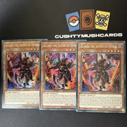YUGIOH ALUBER THE JESTER OF DESPIA SECRET RARE DAMA-EN006 1ST EDITION X3 - Image 1
