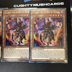YUGIOH ALUBER THE JESTER OF DESPIA SECRET RARE DAMA-EN006 1ST EDITION X3 - Image 3