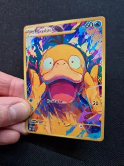 Psyduck Full Art Gold Rainbow Holo Custom Promo Art Card - Image 3