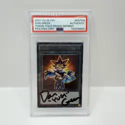 Dan Green Signed Autograph - Yugi Mutou YGLD-ENTKN - Yu-Gi-Oh Card - PSA Authent - Image 1