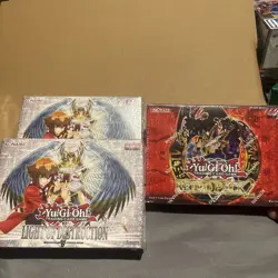 Yugioh Booster Box Light of Destruction, Retro Pack 2 Factory Sealed! lot of 3!! - Image 1