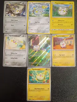 x7 Togedemaru Pokemon Cards Rare Holo Sir Electric Cute Sweet no duplicates NM - Image 1