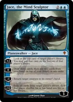 1 x Jace, the Mind Sculptor - Worldwake - Heavy Play - MTG - Image 1
