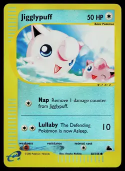 Pokemon Card - Jigglypuff Skyridge 68/144 Reverse Holo Common - Image 1