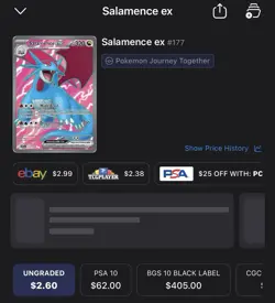 Pokemon Salamence EX 177/159 Sv09: Journey Together Ultra Rare Holo Stage 2 Card - Image 2