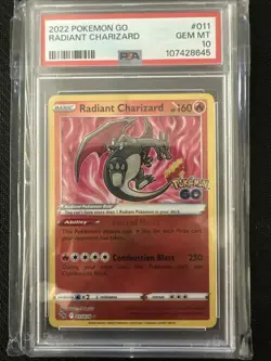 Pokemon Go Charizard Holo Rare TCG Card 011/078 PSA 10 - Image 1