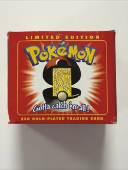 1999 POKEMON BURGER KING POKEBALL CHARIZARD 23K GOLD PLATED TRADING CARD SEALED - Image 2