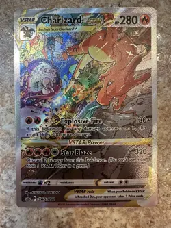Pokemon Charizard VSTAR SWSH262 Full Art Black Star Promo Holo Card NM Condition - Image 1