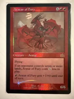 MTG: Avatar of Fury Foil Card Prophecy Magic The Gathering - LP/Excellent - Image 1