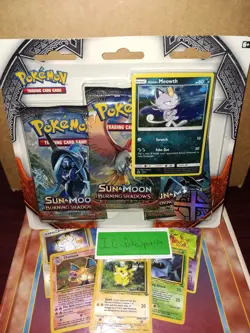 Pokemon 2017 Burning Shadows 3 Pack Blister Sealed Alolan Meowth Promo SM43 - Image 1