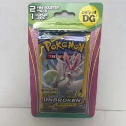 POKEMON DG BLISTER 2 MINI PACKS - SUN & MOON UNBROKEN BONDS - SEALED - Image 1