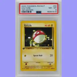 Pokemon 1st Edition Voltorb 69/82 Team Rocket PSA 8 NM/Mint - Image 1