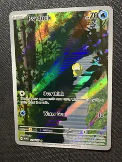 Pokemon TCG Scarlet & Violet Psyduck Holo Illustration Rare Card 175/165 - Image 1
