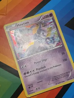 Pokemon Mewtwo 53/113 Holo Rare Legendary Treasures LP - Image 2